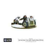 German Heer 7.5 Leig 18 Artillery (Winter) Warlord Games Bolt Action Miniatures
