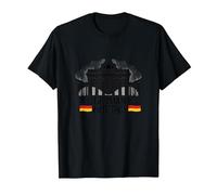 German Heritage Brandenburg Gate Berlin Pride Patriotic T-Shirt, Men, Black, 4XL