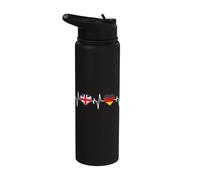 German Heritage UK Germany British Flag German Flag Stainless Steel Insulated Water Bottle