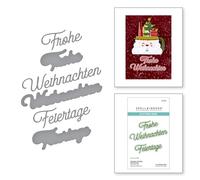 German Holiday Sentiments Etched Dies from the International Holiday Sentiments Collection