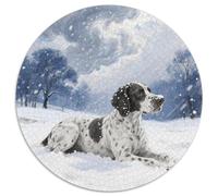 German Hunt Terrier 1000 Piece Jigsaw Puzzles Pet Dog Round Puzzles Classic Educational Games Beautiful Decoration Puzzle for Adults And Kids 1000pcs (67.5x67.5cm)