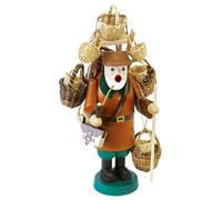 German incense smoker basket dealer, height 23 cm / 9 inch, original Erzgebir...