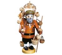 German incense smoker basket dealer, height 41 cm / 16 inch, original Erzgebi...