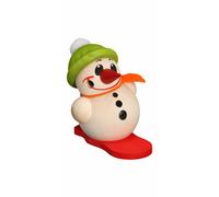 German incense smoker Cool-Man with snowboard and green hat, height 9 cm / 4 ...