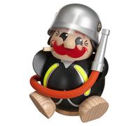 German incense smoker firefighter, height 12 cm / 5 inch, original Erzgebirge...