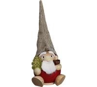 German incense smoker forest dwarf Santa Claus, height 19 cm / 8 .. SV 19035 NEW