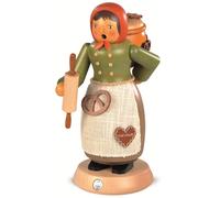 German incense smoker Gingerbread saleswoman, height 25 cm / 10 i.. MU 16645 NEW