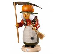 German incense smoker Halloween witch with pumpkin, height 25 cm .. MU 16647 NEW