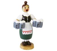 German incense smoker Helga Oktoberfest, height 18 cm / 7 inch, original Erzg...
