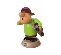 German incense smoker Müllerchen skateboarder, height 16 cm / 6 inch, origina...