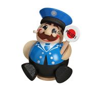 German incense smoker policeman, 12 cm / 5 inch, original Erzgebirge by Seiff...
