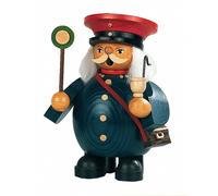 German incense smoker Railroader, height 14 cm / 6 inch, original Erzgebirge ...