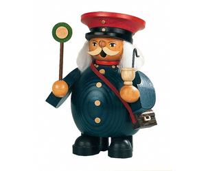 German incense smoker Railroader, height 14 cm / 6 inch, original Erzgebirge ...