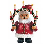 German incense smoker Santa Claus under candlearch, height 16 cm / 6 inch, or...