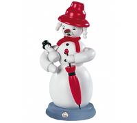 German incense smoker Snowman, female, height 23 cm / 9 inch, original Erzgeb...
