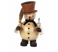 German incense smoker Snowman, height 14 cm / 6 inch, original Erzgebirge by ...