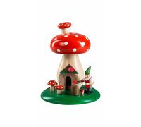 German incense smoker toadstool, height 13 cm / 5 inch, original Erzgebirge b...