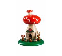 German incense smoker toadstool, height 13 cm / 5 inch, original Erzgebirge b...