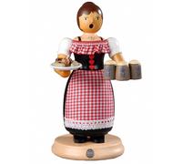 German incense smoker Waitress on Oktoberfest, female, height 24 cm / 9 inch,...