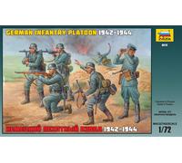 German Infantry Platoon WWII 1942-1944 Plastic Kit 1:72 Model ZVEZDA