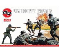 German Infantry Scaled Figures WWII Airfix Classic Vintage 1:32 Unpainted 14pcs