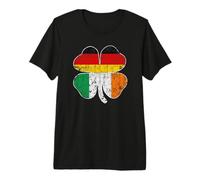 German Irish St Patricks Germany Ireland Shamrock Flag Premium T-Shirt