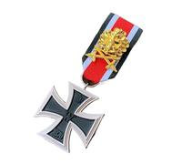 German Iron Cross Emblem Pins Badge EK2 Gold and Silver Oak Leaf Accessories RK Knight Medal Chest Accessories(B)