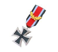German Iron Cross Emblem Pins Badge EK2 Gold and Silver Oak Leaf Accessories RK Knight Medal Chest Accessories(D)