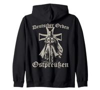 German Knight HEMA Flag Buhurt Flag Cross Knight LARP Zip Hoodie
