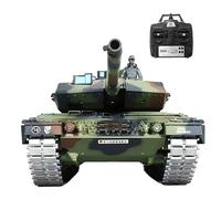 German Leopard 2A6 RC Tank Model for Adult, 1/16 Scale 2.4G Remote Control Military Main Battle Tank with Sound Smoke Shooting Effect GermanLeopard2A6-Deluxe