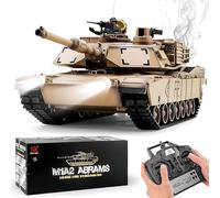 German Leopard 2A6 RC Tank Model for Adult, 1/16 Scale 2.4G Remote Control Military Main Battle Tank with Sound Smoke Shooting Effect M1A2Abrams-Deluxe
