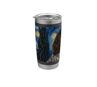 German Longhaired Pointer Dog Van Gogh Starry Night Stainless Steel Insulated Tumbler