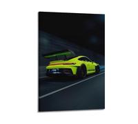 German Luxury Supercar Poster 992 911 GT3 RS Green Racing Sports Car Decorative Painting Canvas Modern Art Picture 12x18inch(30x45cm)