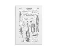 German M1 Garand Sniper Rifle Art Poster from World War II K98 Poster Vintage Art, Wall Canvas, Decoration Aesthetic, Living Room, Kids Room Dormitory, Cafe, Bathroom, Suitable for Bedroom, Gym, Cool
