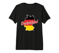 German Map with Flag Premium T-Shirt