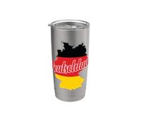 German Map with Flag Stainless Steel Insulated Tumbler