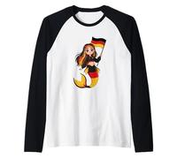German Mermaid Berlin Street Style - Cute Germany Flag Raglan Baseball Tee