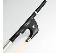 German Model Carbon Fiber Upright Double Bass Bow 1/2 Size VINGOBOW 100BG for Advanced Player Strong and Durable Ebony Frog Natural Horse Hair Warm and Powerful Tone