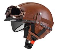 German Motorcycle Retro Half Helmet DOTECE Approved Vintage Half Open Helmet Mens Womens Half Shell Helmet with Adjustable Quick Release Buckle for Bicycle Cruiser Scooter 4,M=57~58cm