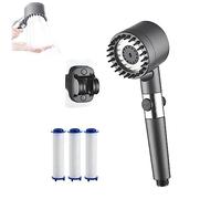 German Multifunctional Massage Shower, German Massage Multifunctional One-Button Adjustment Shower Head, Powerful Water Spray Shower Head with 3 Mode (A)