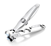German Nail Clippers, 8 cm Nail Clippers for Seniors, Toenail Clipper for Elderly, Youth, Adults, Thick Nails, Home, Travel (Silver)