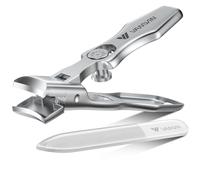 German Nail Clippers for Men Thick Nails, VANWIN Toenail Clippers for Seniors Large Wide Jaw Opening, Heavy Duty No Splash Fingernail Clipper with Safety Lock Nail Clippers with Catcher for Women