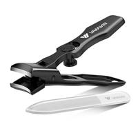German Nail Clippers for Men Thick Nails, VANWIN Toenail Clippers for Seniors Large Wide Jaw Opening, Heavy Duty No Splash Fingernail Clipper with Safety Lock Nail Clippers with Catcher for Women