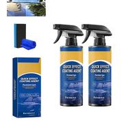 German Nano Spray for Cars, 3-in-1 High Protection Quick Coat & Ceramic Spray Coating, Advanced Car Paint Restorer for Mirror-Like Shine & Hydrophobic Protection, Waterless Wash & Sealant (2pcs)