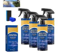 German Nano Spray for Cars, 3-in-1 High Protection Quick Coat & Ceramic Spray Coating, Advanced Car Paint Restorer for Mirror-Like Shine & Hydrophobic Protection, Waterless Wash & Sealant (4pcs)