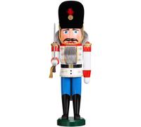 German nutcracker Dane white, height 39 cm / 15 inch, original Erzgebirge by ...