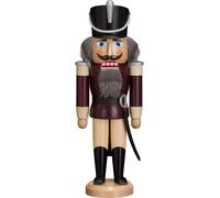 German nutcracker hussar ash-tree aubergine, height 37 cm / 15 inch, original...