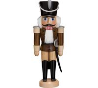 German nutcracker hussar ash-tree brown, height 28 cm / 11 inch.. SV 11312/6 NEW