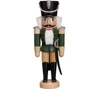 German nutcracker hussar ash-tree green, height 28 cm / 11 inch.. SV 11312/4 NEW