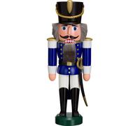 German nutcracker hussar blue, height 28cm / 11 inch, original Erzgebirge by ...
